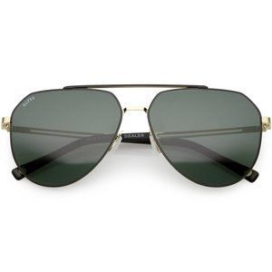 GLVSS Gold Matte Black Sunglasses